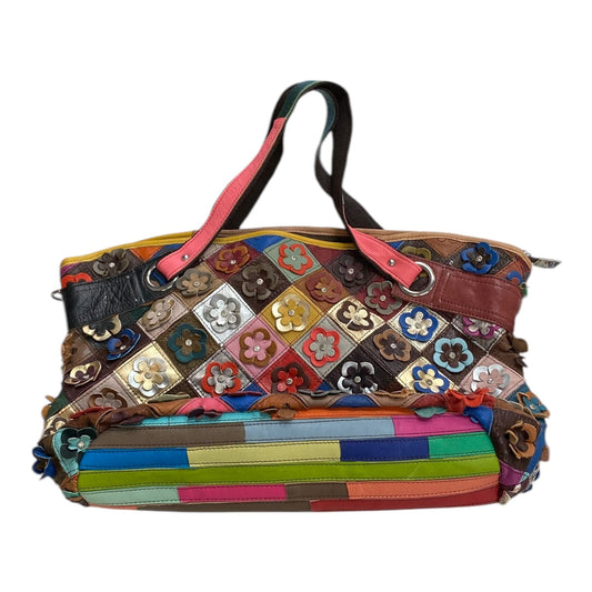 Handbag Leather By Clothes Mentor In Multi, Size:Large