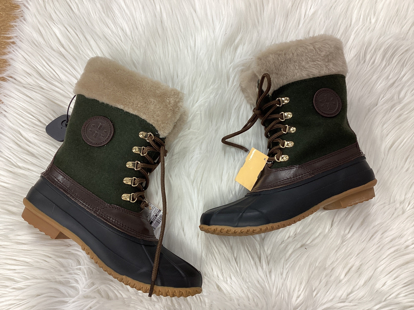 Boots Designer By Tory Burch In Green, Size:8