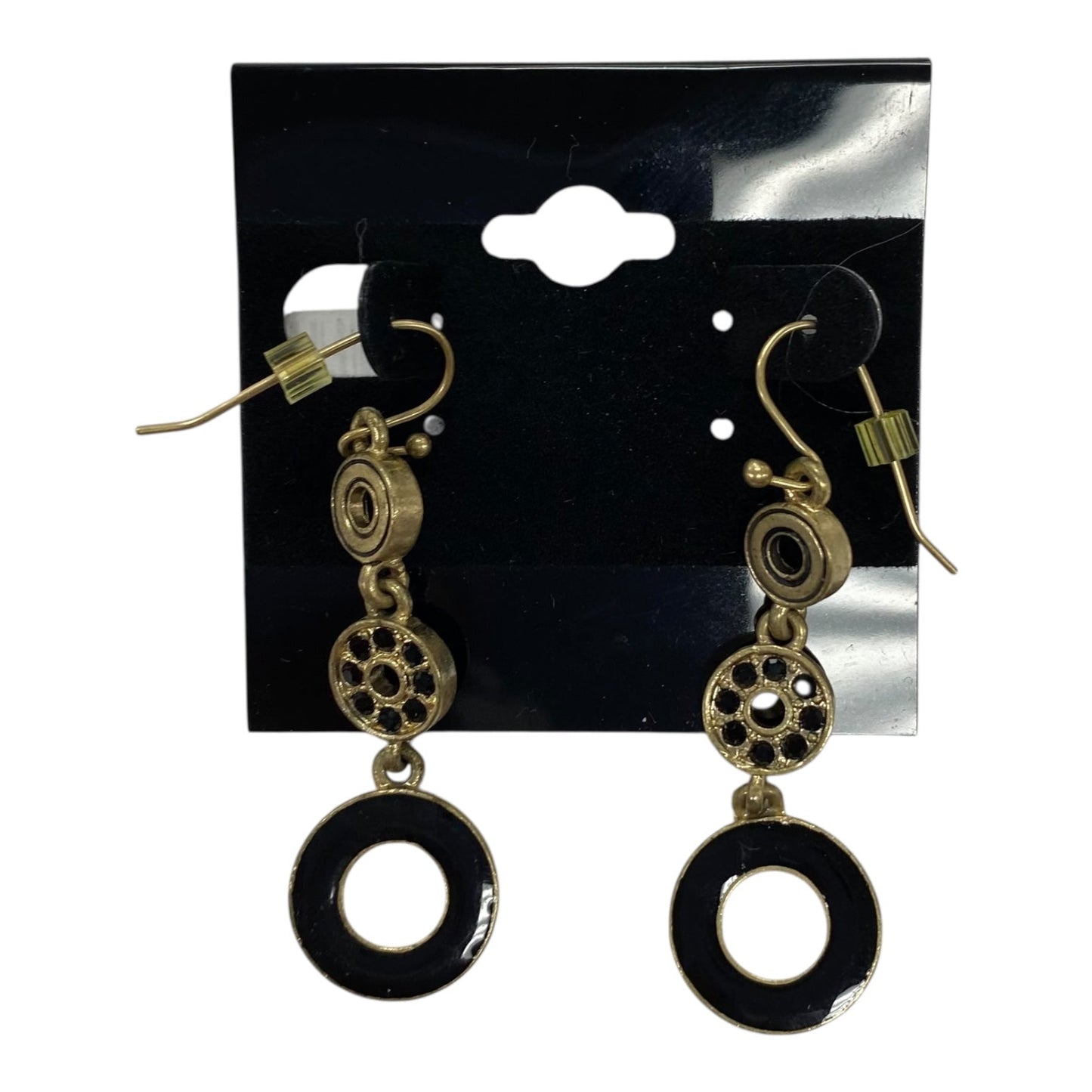 EARRINGS DANGLE/DROP by LIA SOPHIA in BLACK & GOLD