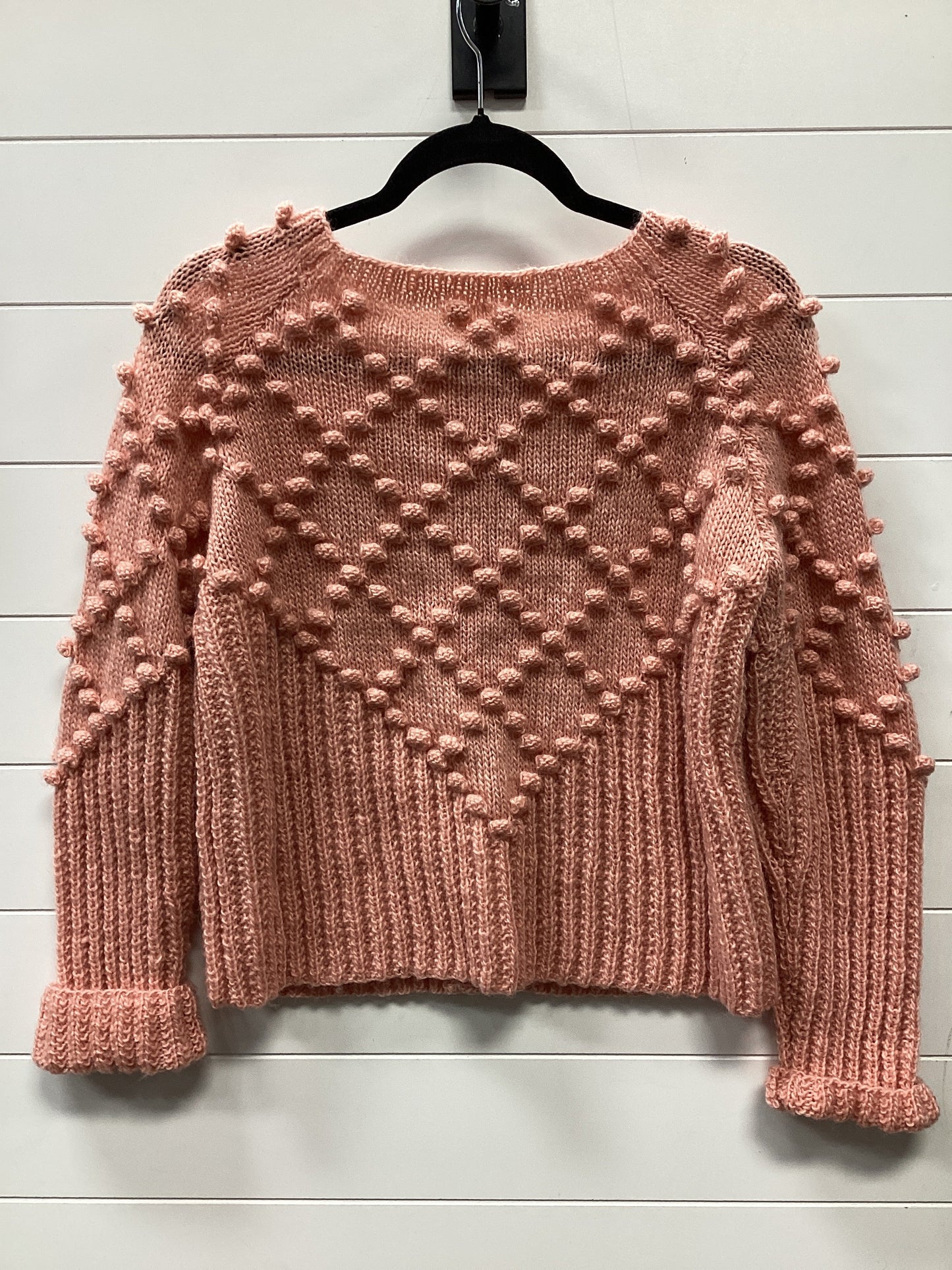 Sweater Cardigan By Clothes Mentor In Coral, Size:S