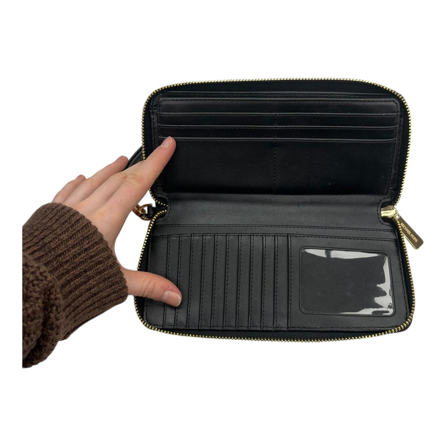 Wallet Designer By Michael Kors In Black, Size:Medium