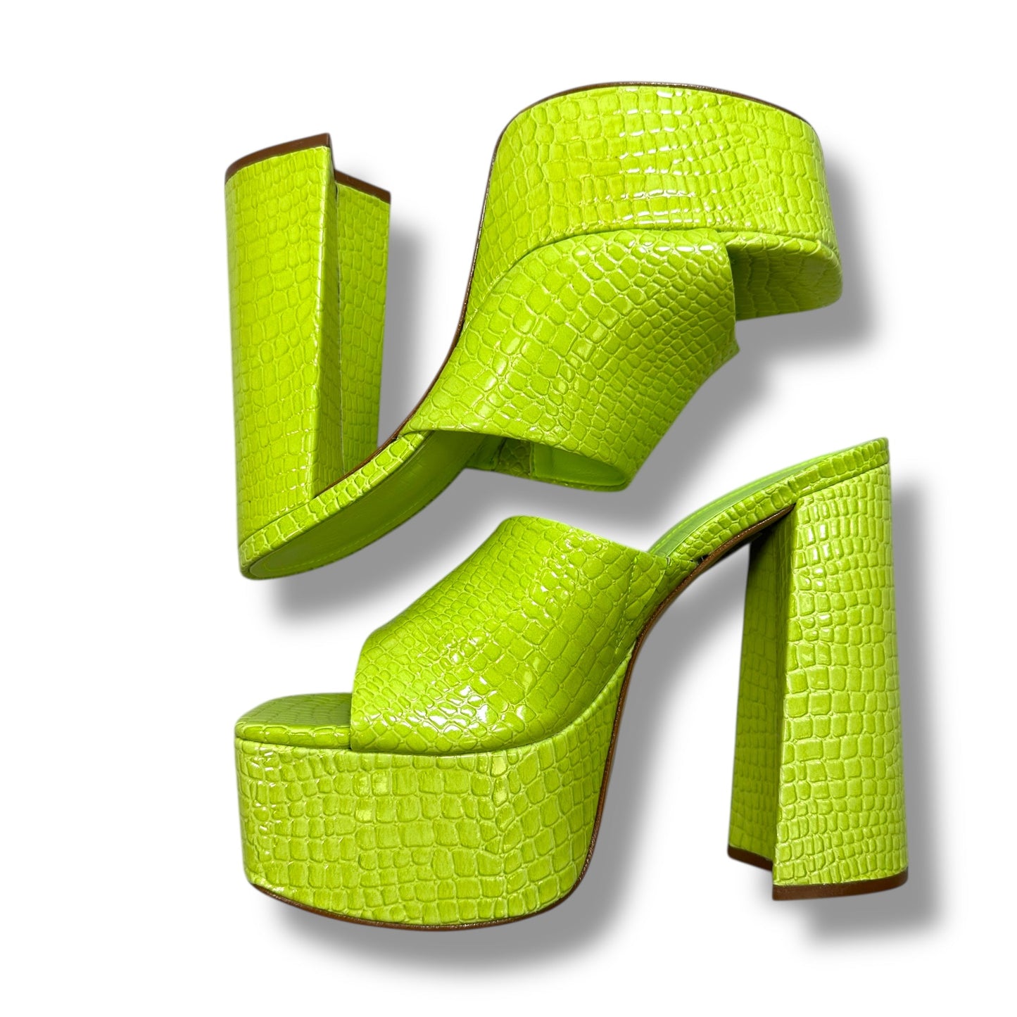 Sandals Heels Block By Schutz In Green, Size: 8