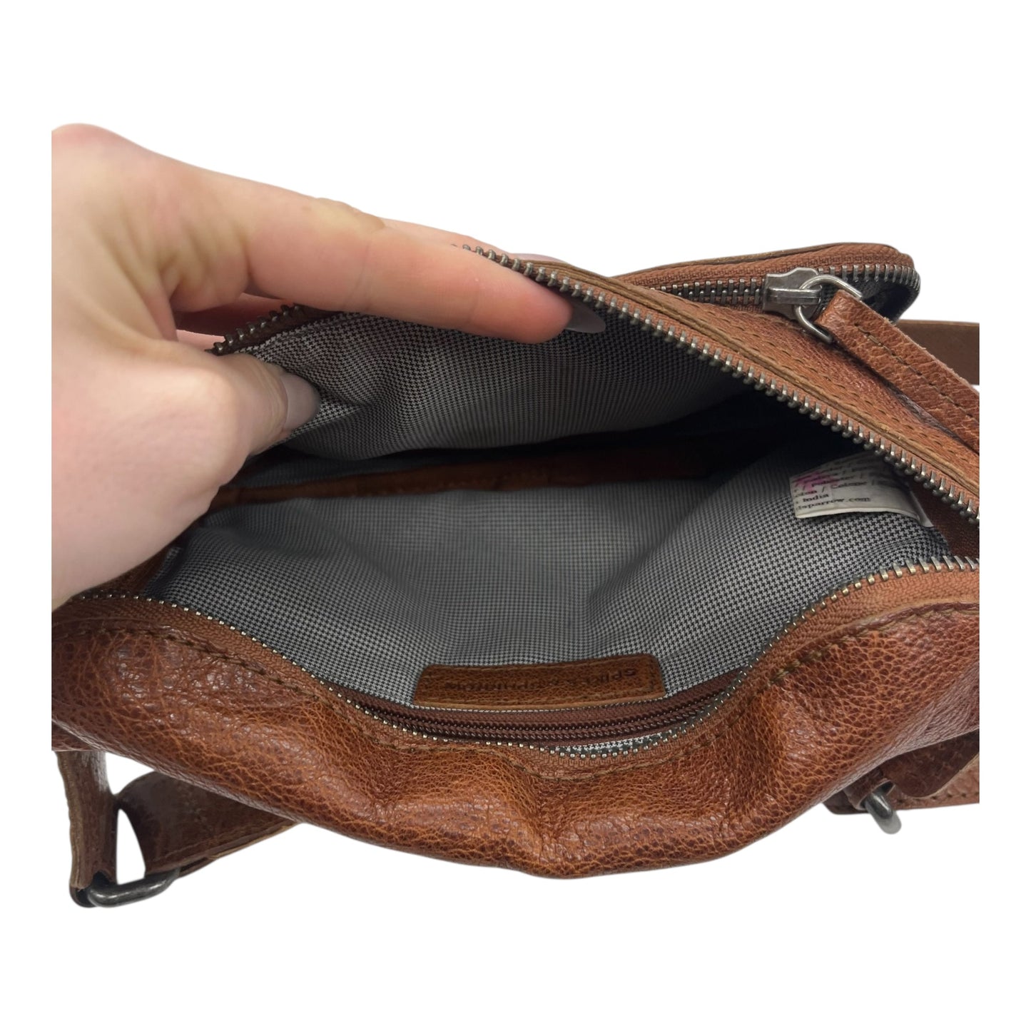 Belt Bag Leather By Clothes Mentor In Brown, Size:Medium