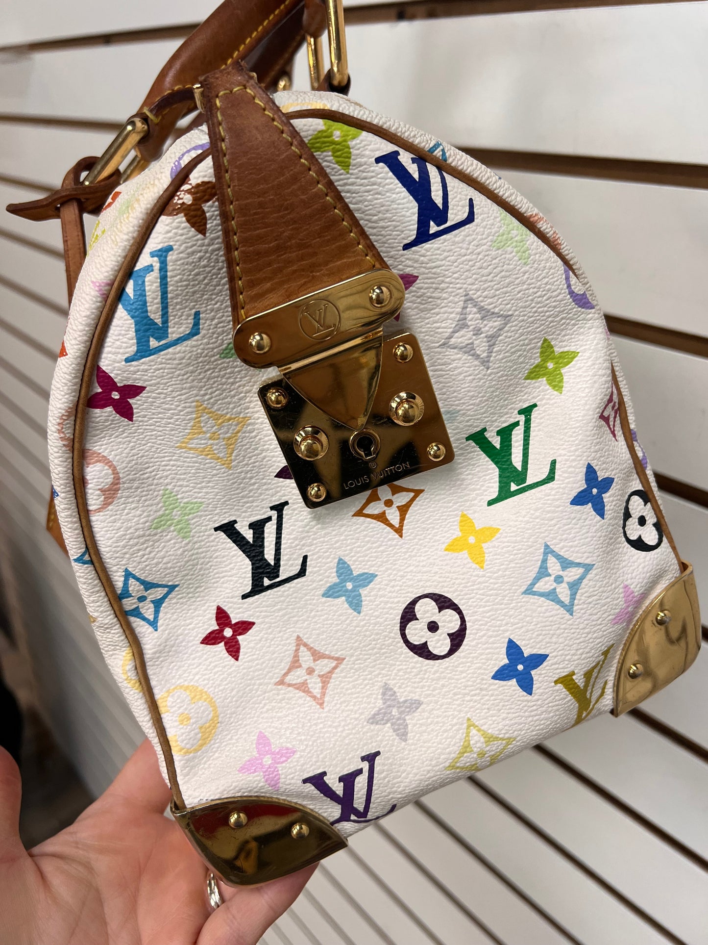 HANDBAG LUXURY DESIGNER by LOUIS VUITTON In WHITE, Size: MEDIUM