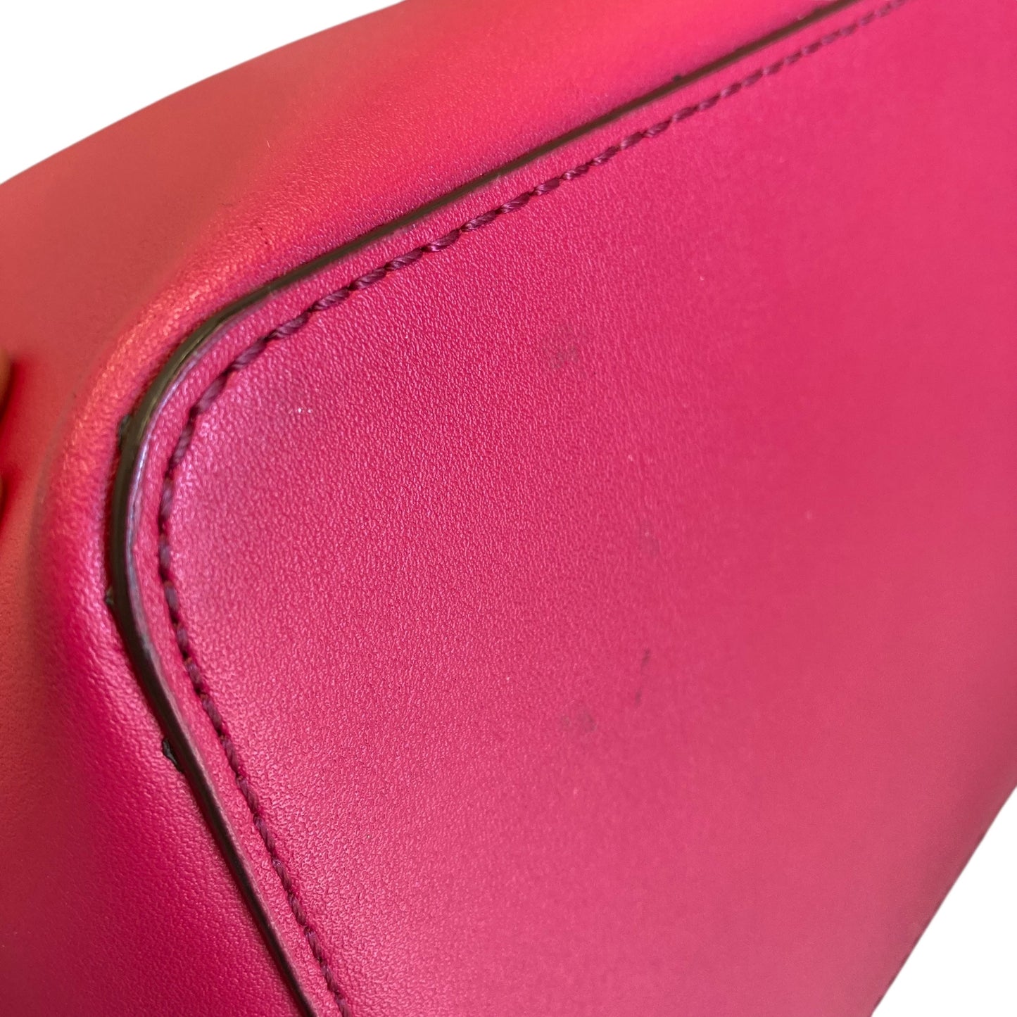 Handbag Leather By Ralph Lauren In Magenta, Size:Large