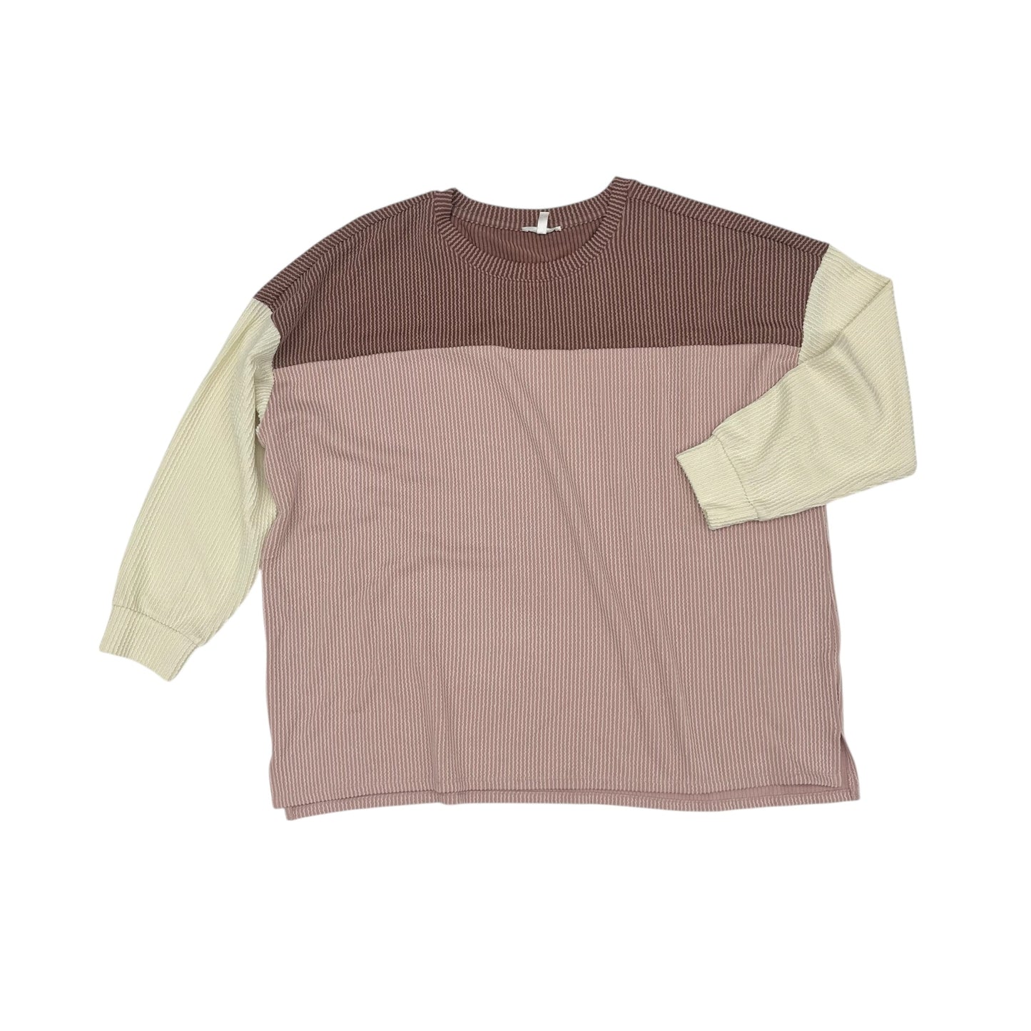 Top Ls By Maurices In Brown & Pink, Size:2X