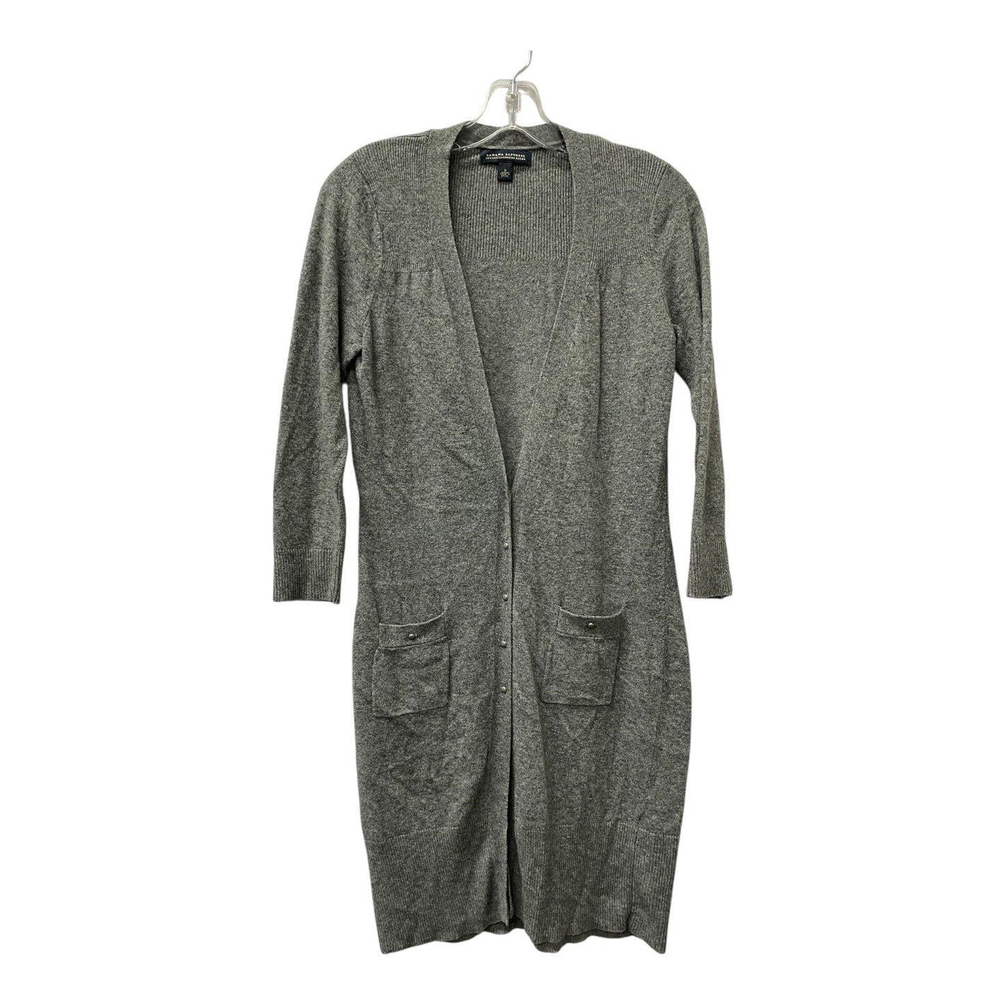 Sweater Cardigan By Banana Republic In Grey, Size:S