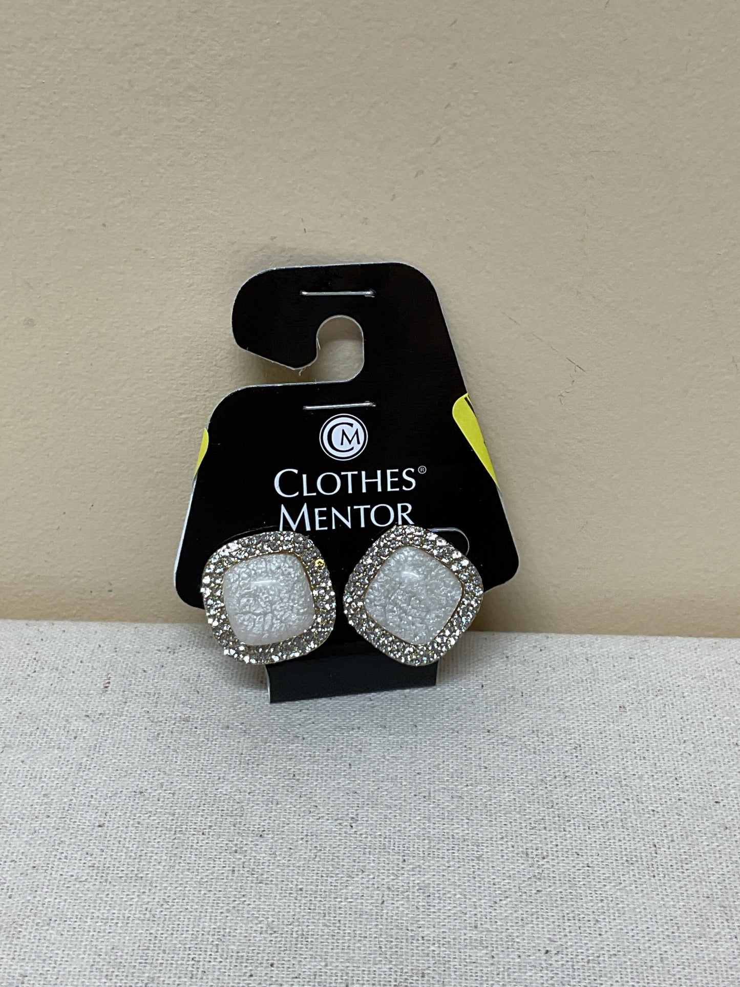 Earrings Other By Clothes Mentor In Gold & White -as is