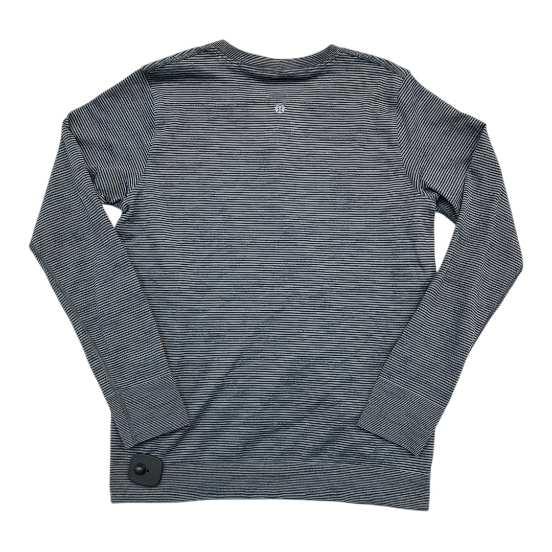 Athletic Top Ls Crewneck By Lululemon In Black & Grey, Size:8