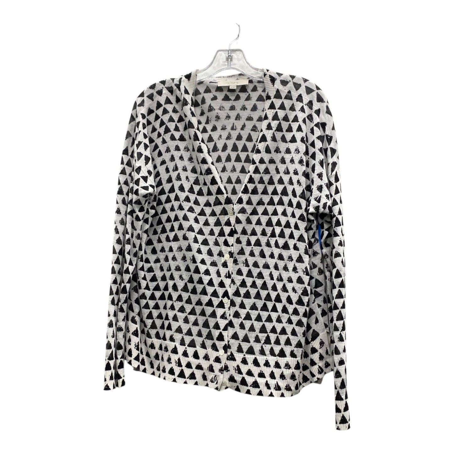 Cardigan By Loft In Black & White, Size:Xl