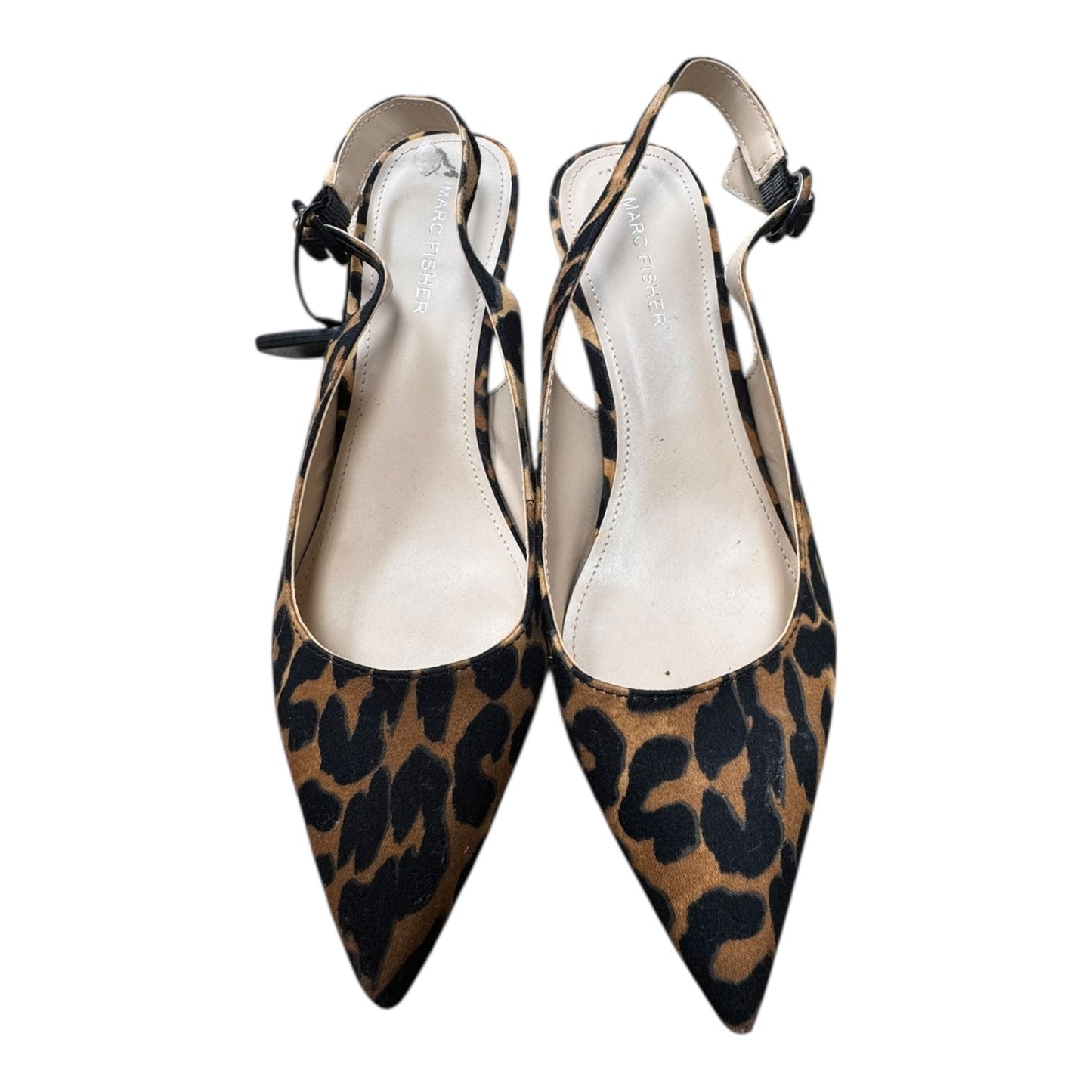 Shoes Heels Kitten By Marc Fisher In Animal Print, Size:8