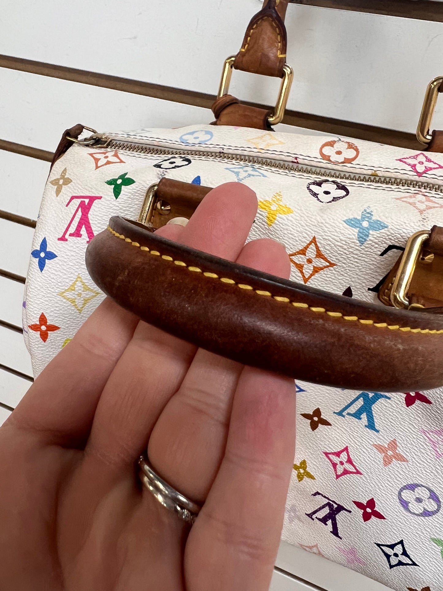 HANDBAG LUXURY DESIGNER by LOUIS VUITTON In WHITE, Size: MEDIUM
