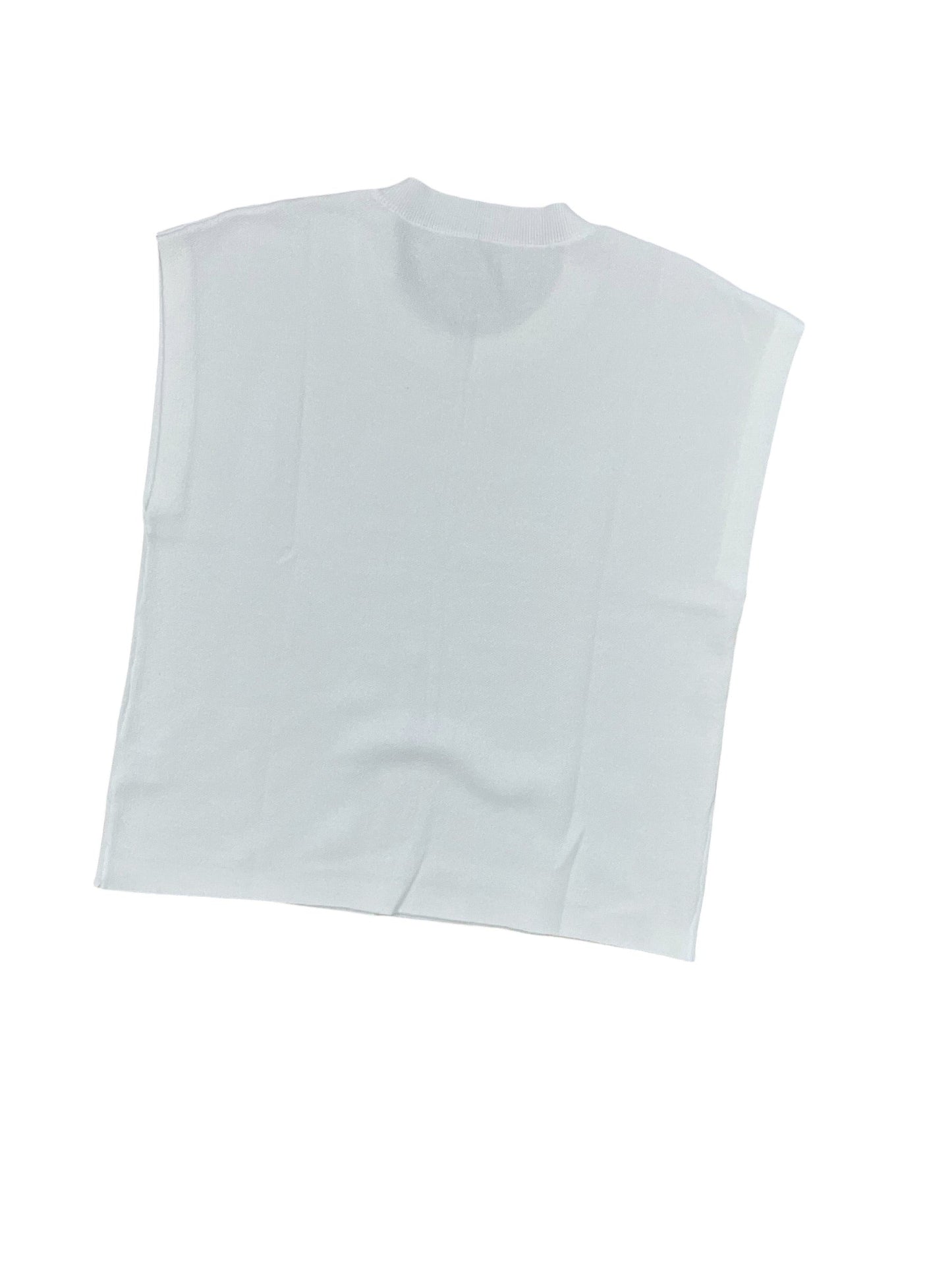 Sweater Ss By Clothes Mentor In White, Size:M