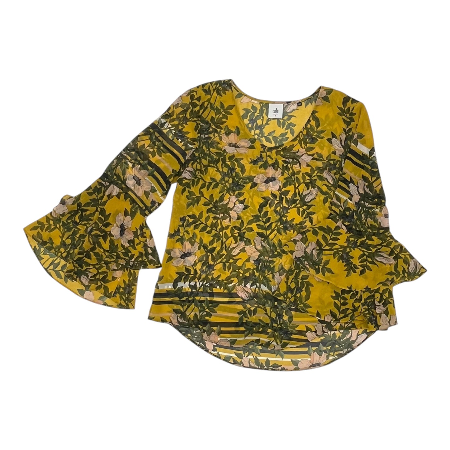 Blouse Ls By Cabi In Yellow, Size:S