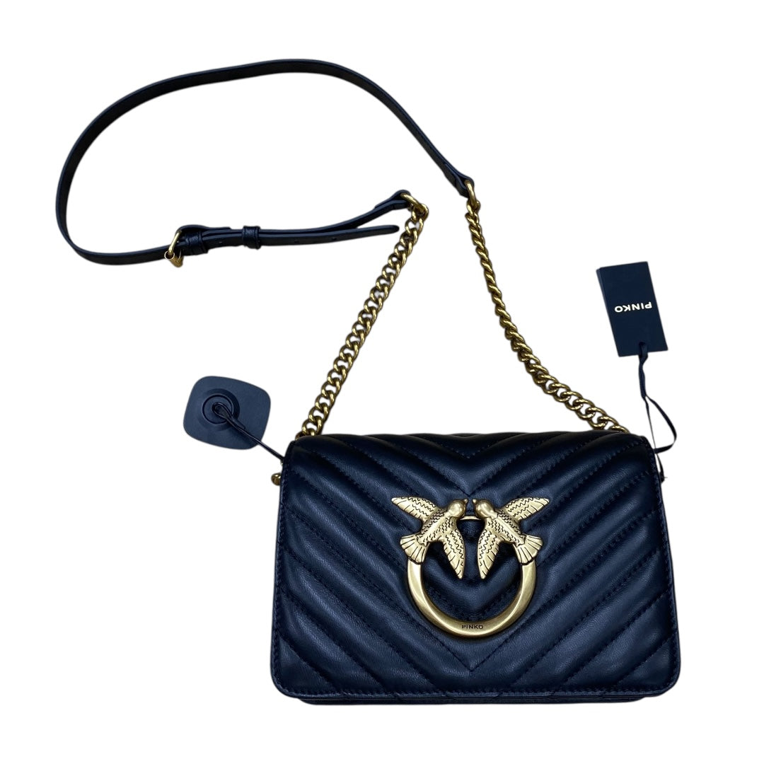 Handbag Designer By PINKO In Black & Gold, Size:Small