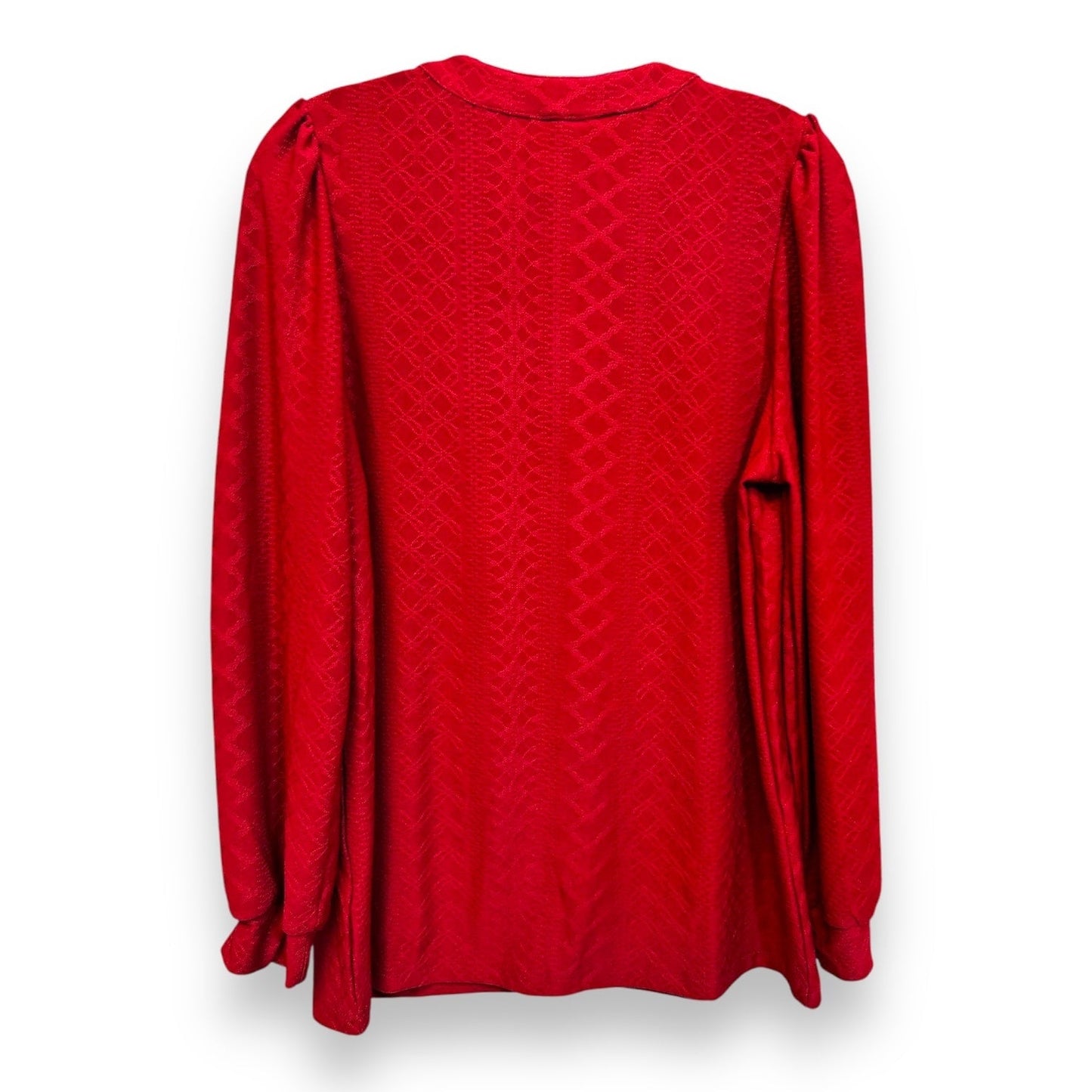 Top Long Sleeve By Cmf In Red, Size: S