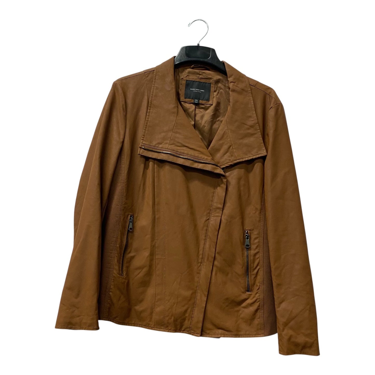 Jacket Moto By Marc New York In Brown, Size:1X