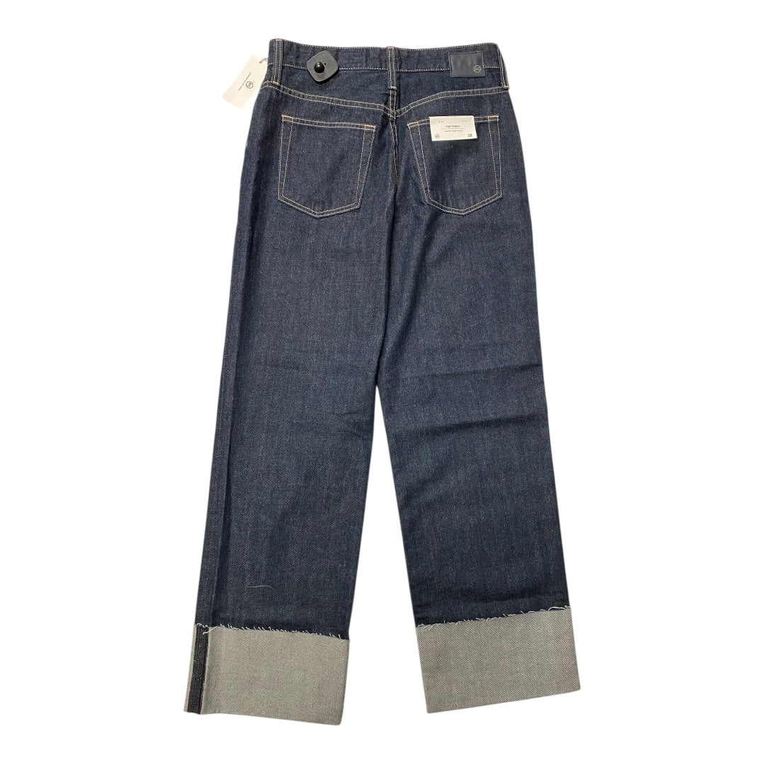 Jeans Wide Leg By Adriano Goldschmied In Blue Denim, Size:6