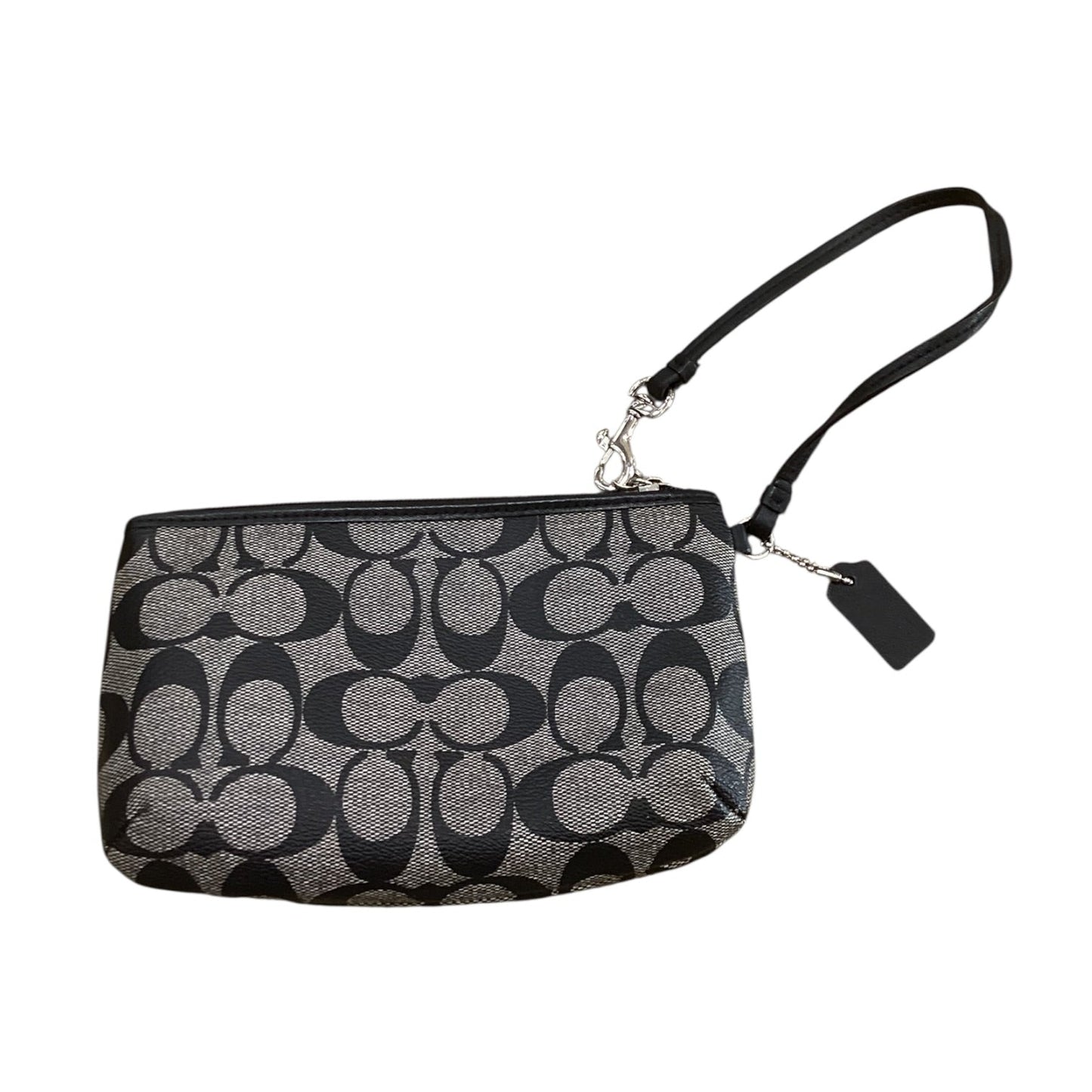Wristlet Designer By Coach In Black & Grey, Size:Small