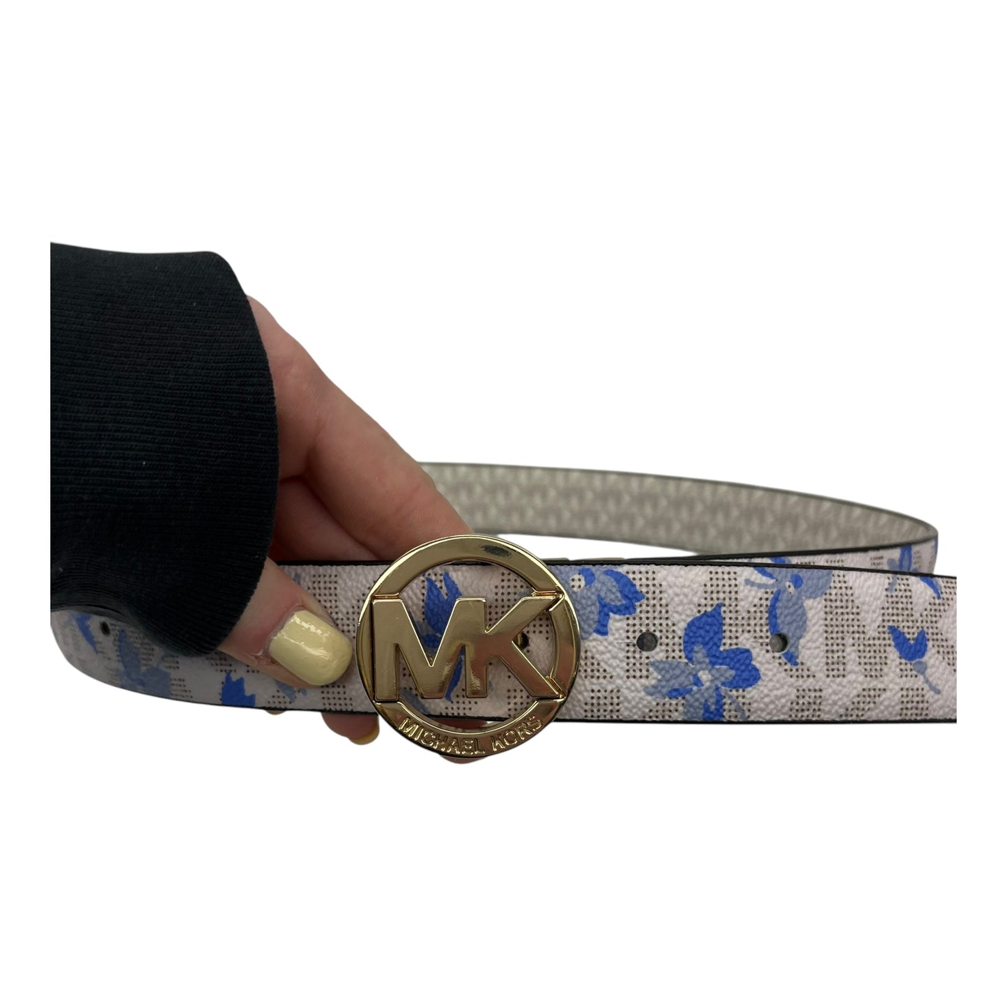 Belt Designer By Michael Kors In Cream