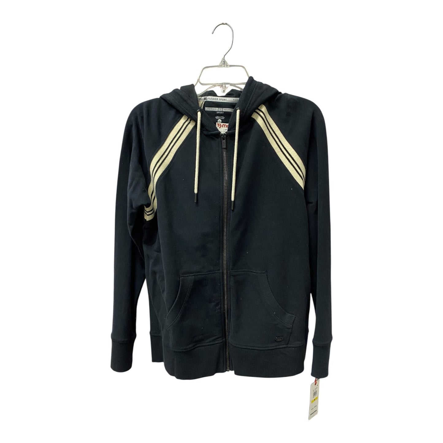 Athletic Jacket By Tommy Hilfiger In Black, Size:M