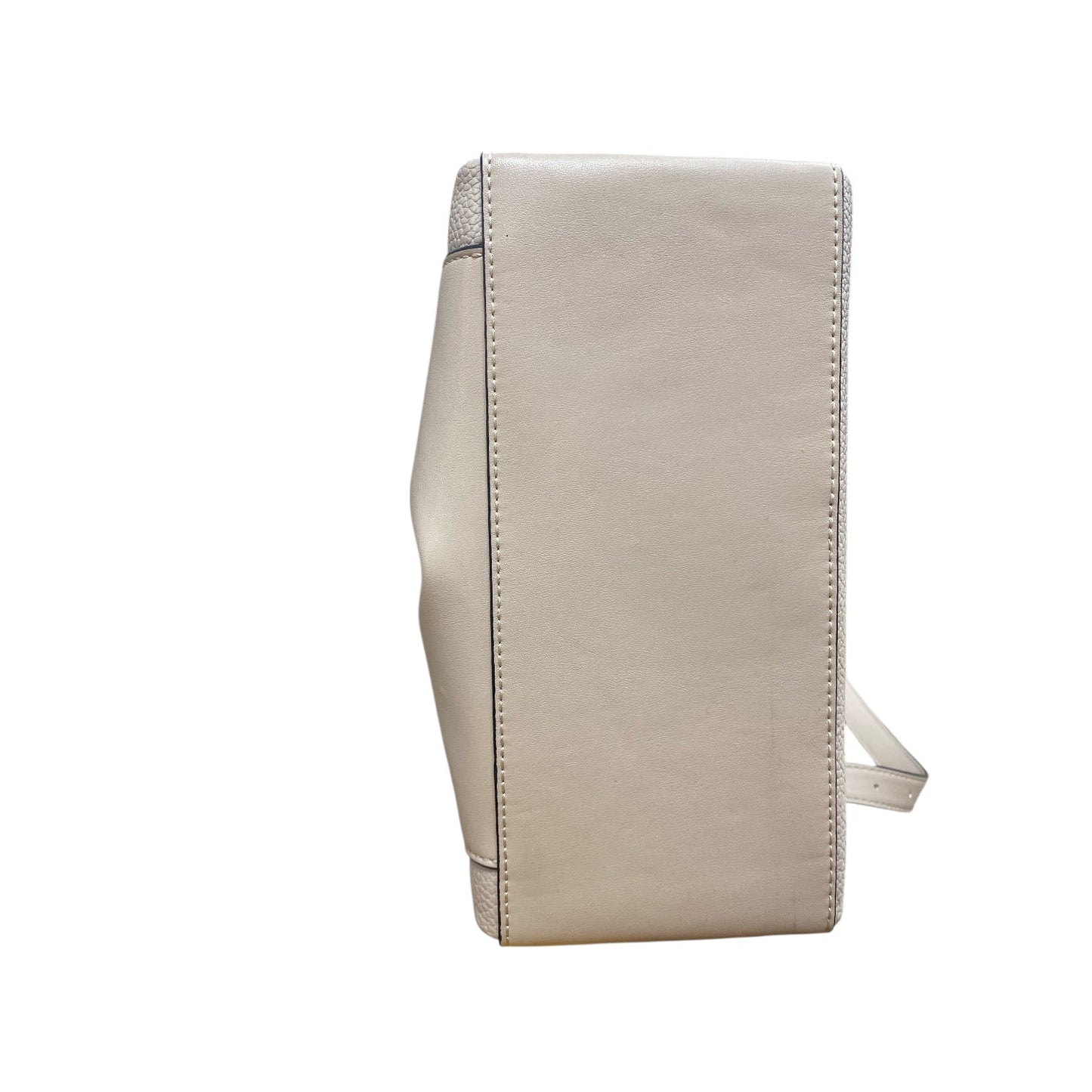 Handbag Leather By Calvin Klein In Taupe, Size:Medium