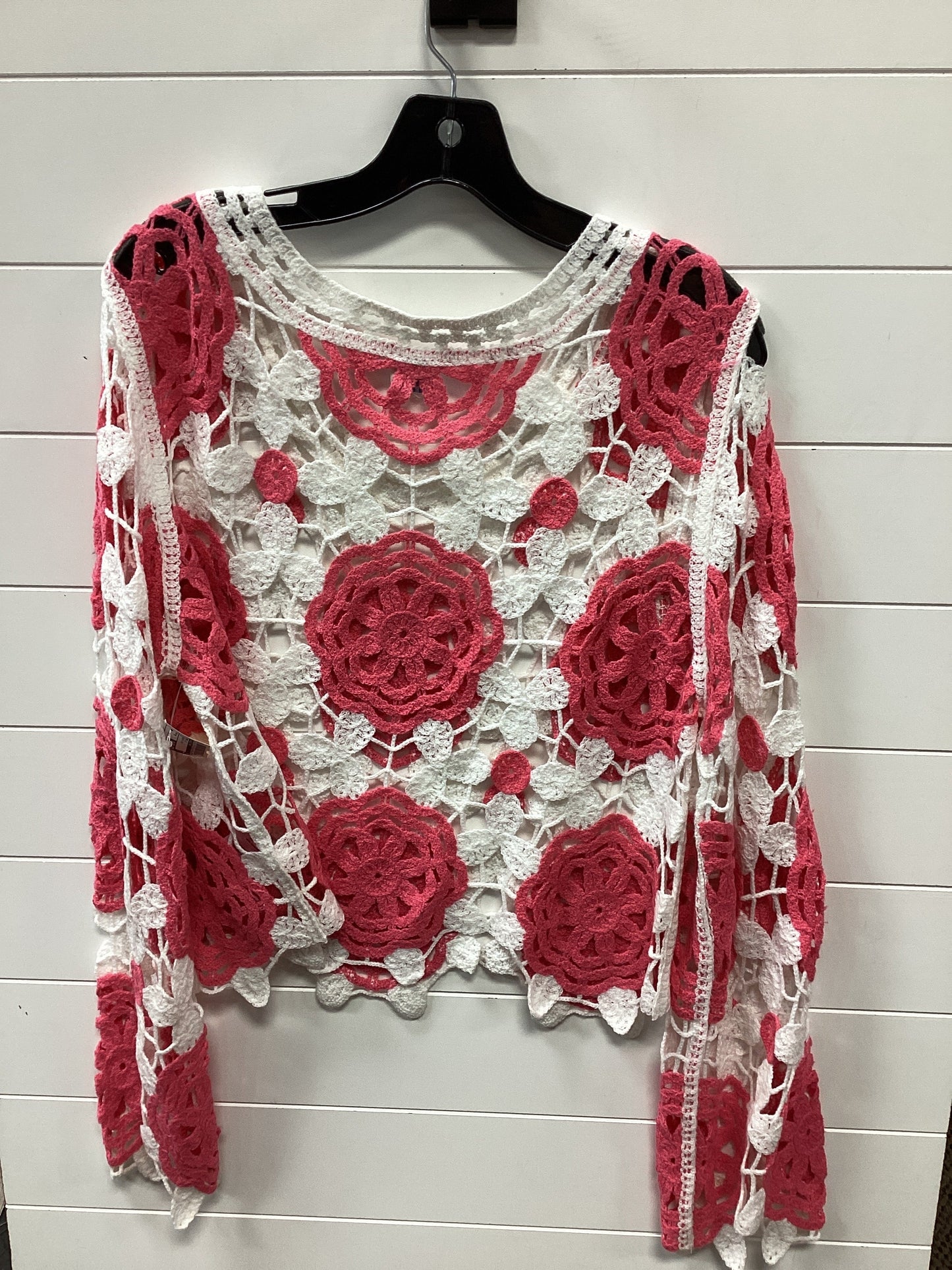 Top Ls By Blue Rain In Cream & Pink, Size:M