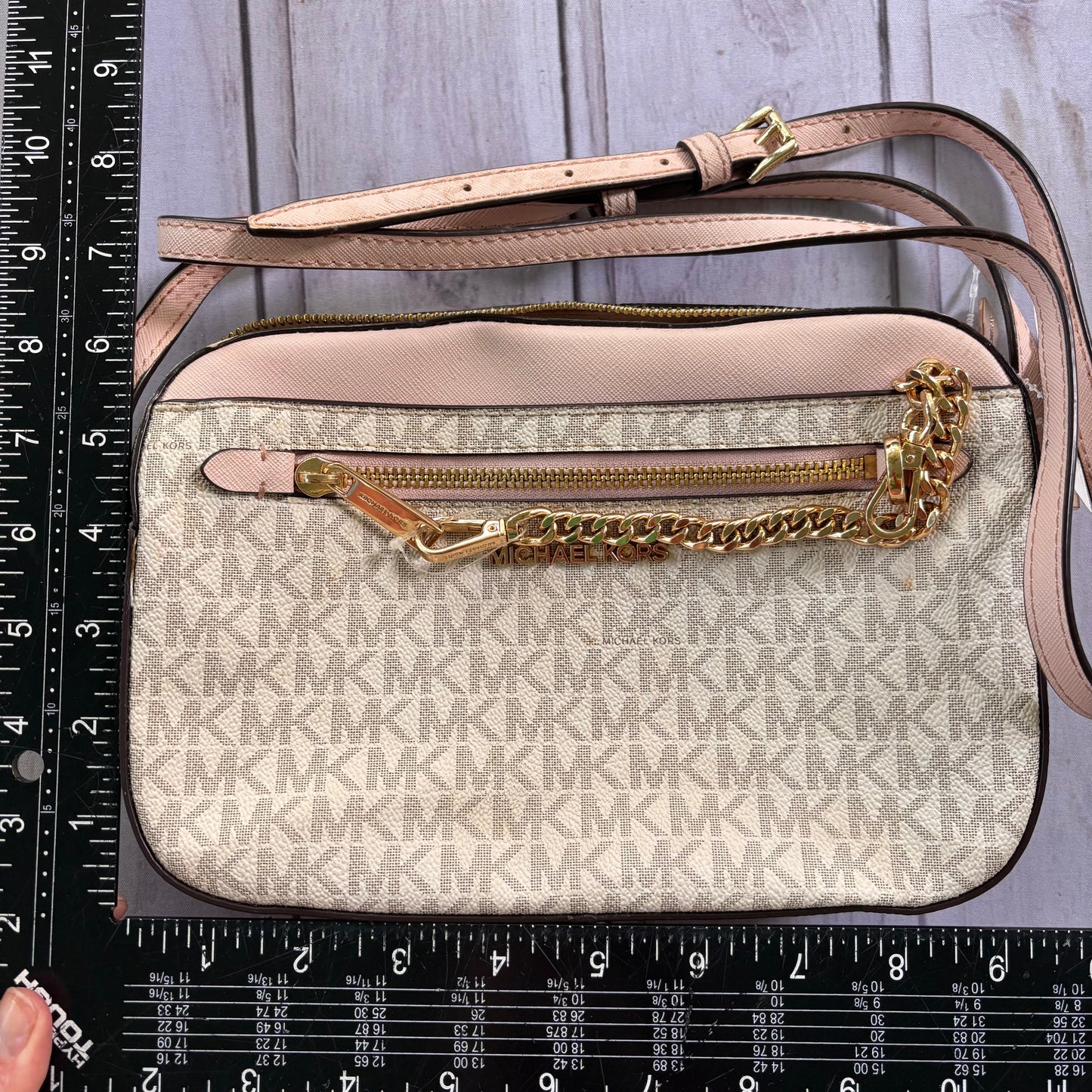 Crossbody Designer By Michael Kors, Size: Medium