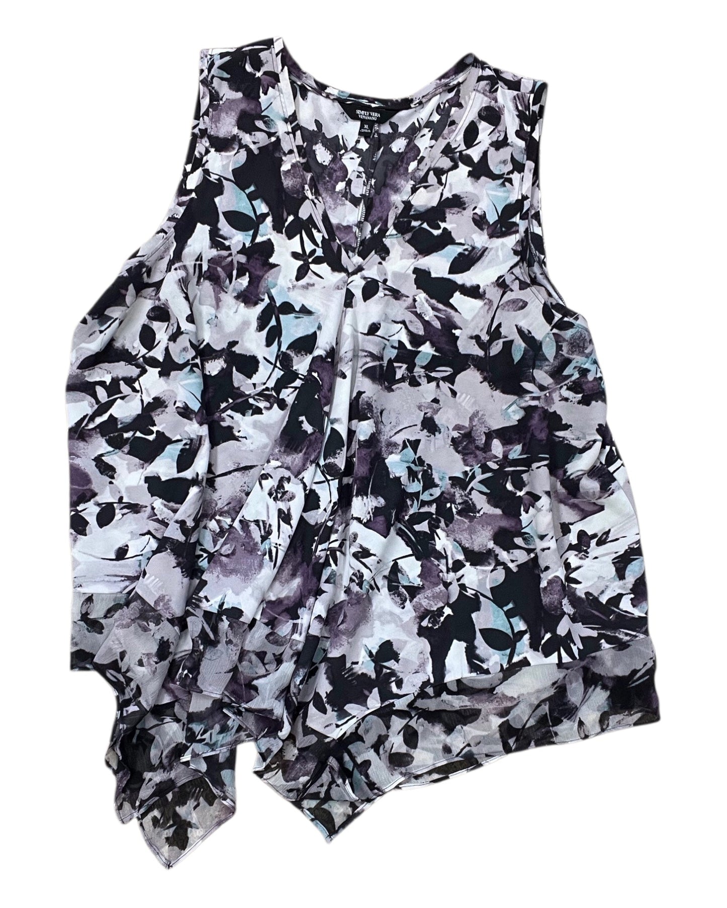 Tunic Sleeveless By Simply Vera In Purple, Size:Xl