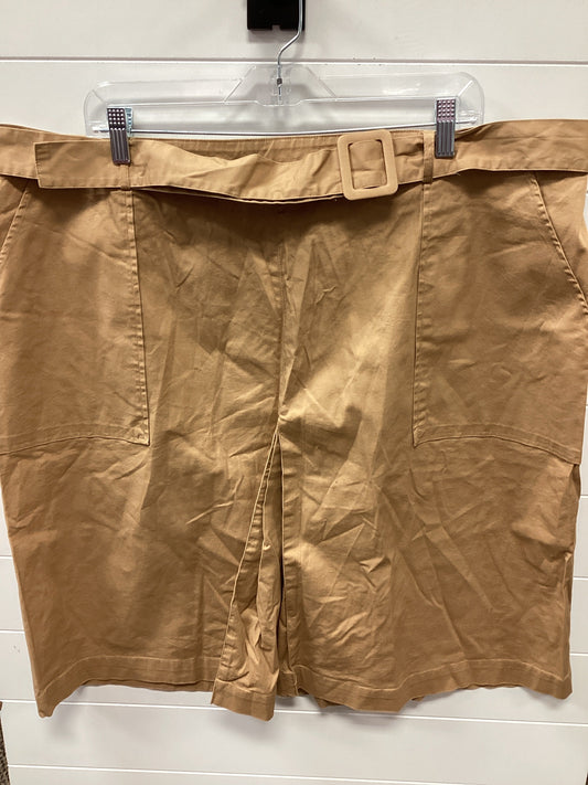 Skirt Midi By Ava & Viv In Tan, Size:2X