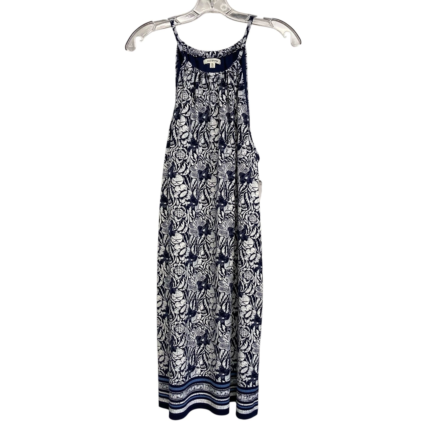 Dress Casual Short By Max Studio In Blue & White, Size:Xl