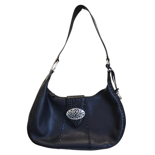 Handbag Leather By Brighton In Black, Size:Small