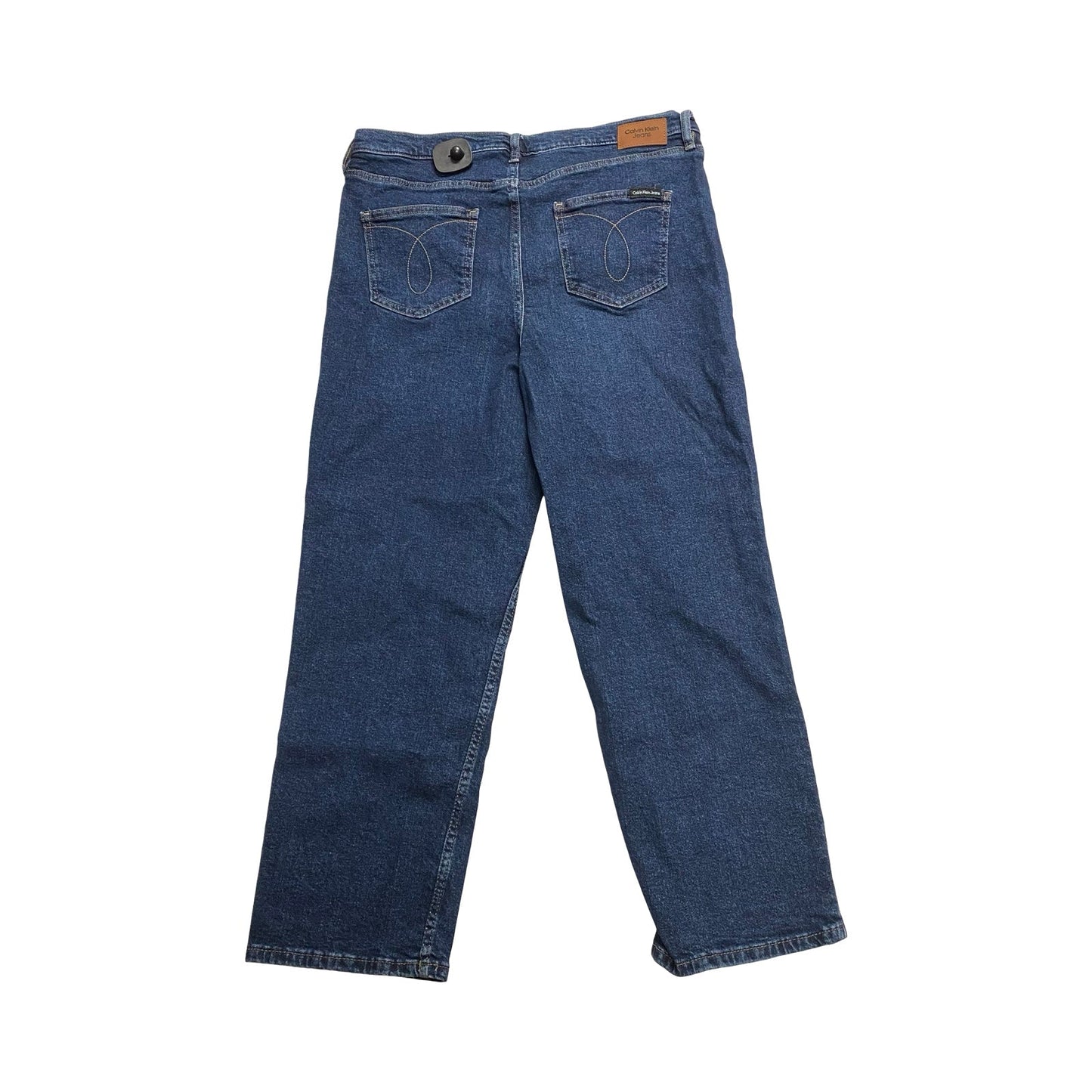Jeans Straight By Calvin Klein In Blue Denim, Size:12