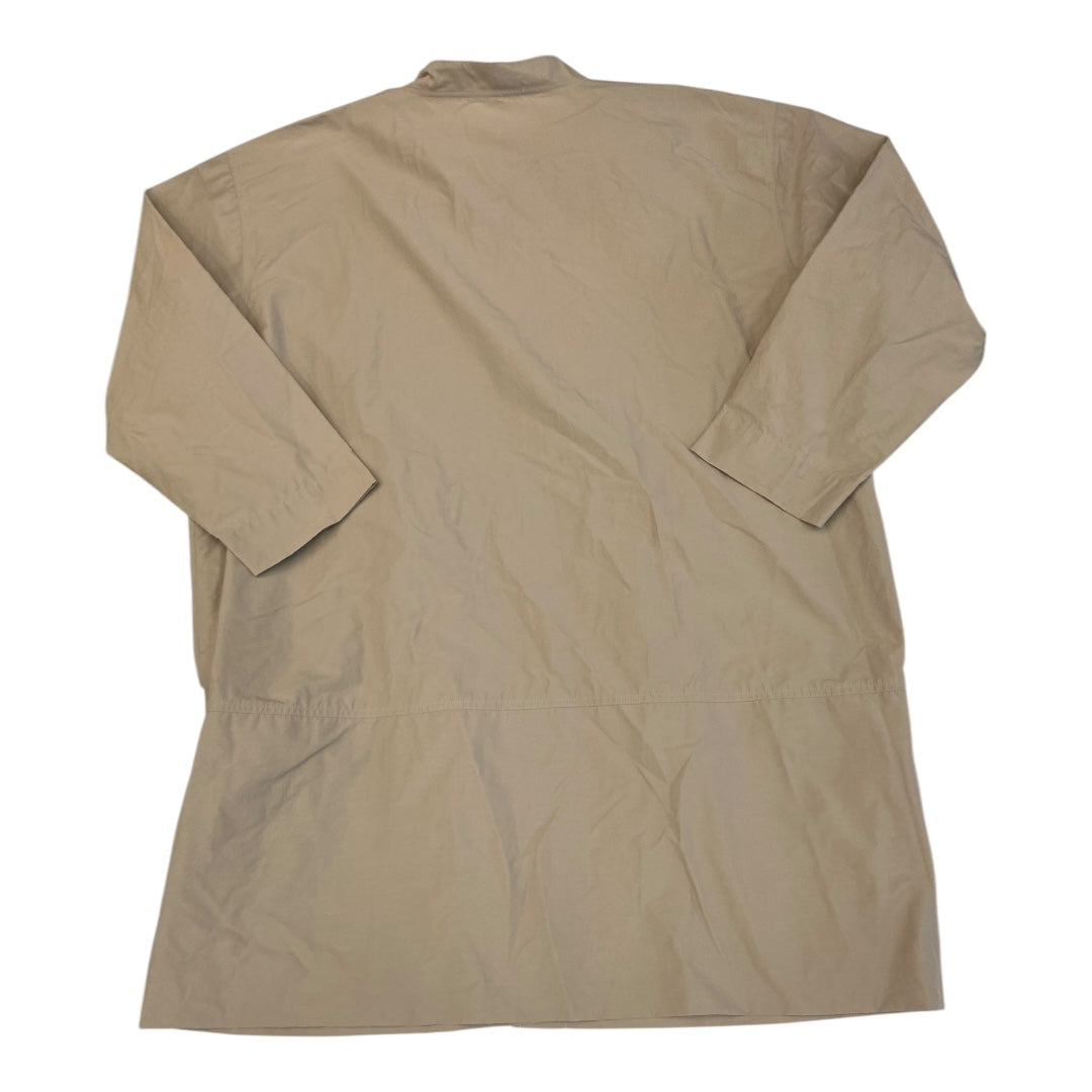 Jacket Designer By Eileen Fisher In Tan, Size:L