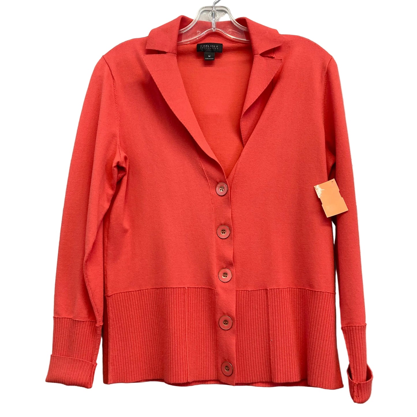 Cardigan By Carlisle In Red, Size:M