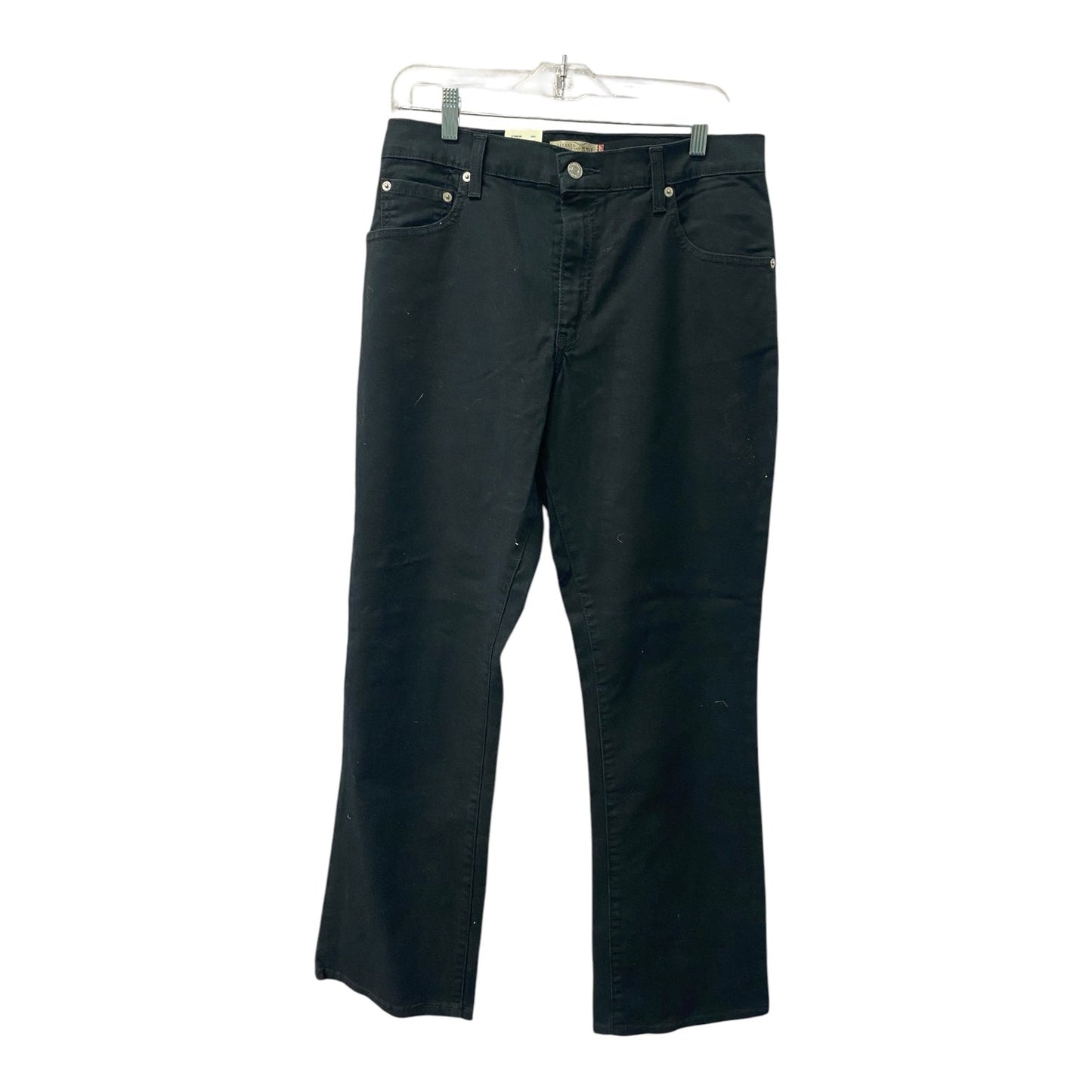 Jeans Boot Cut By Levis In Black, Size:12