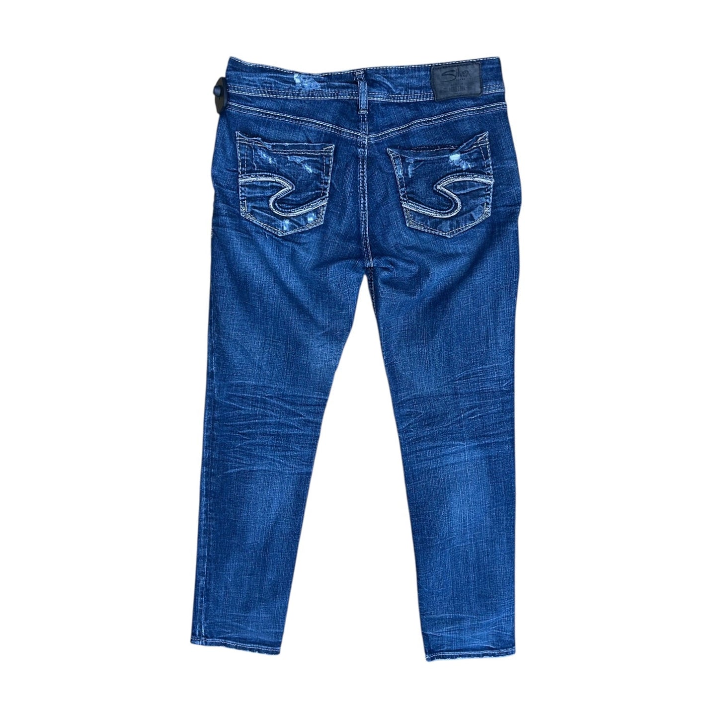 Jeans Skinny By Silver In Blue Denim, Size:6