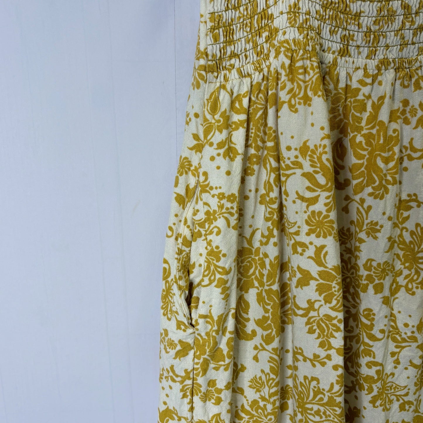 Dress Casual Midi By Monteau In White & Yellow, Size: S