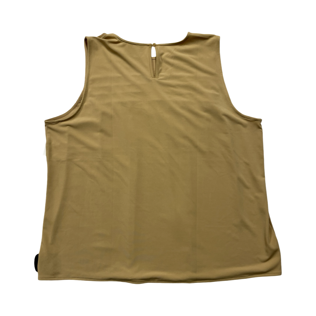 Top Sleeveless By Ann Taylor In Tan, Size:Xl