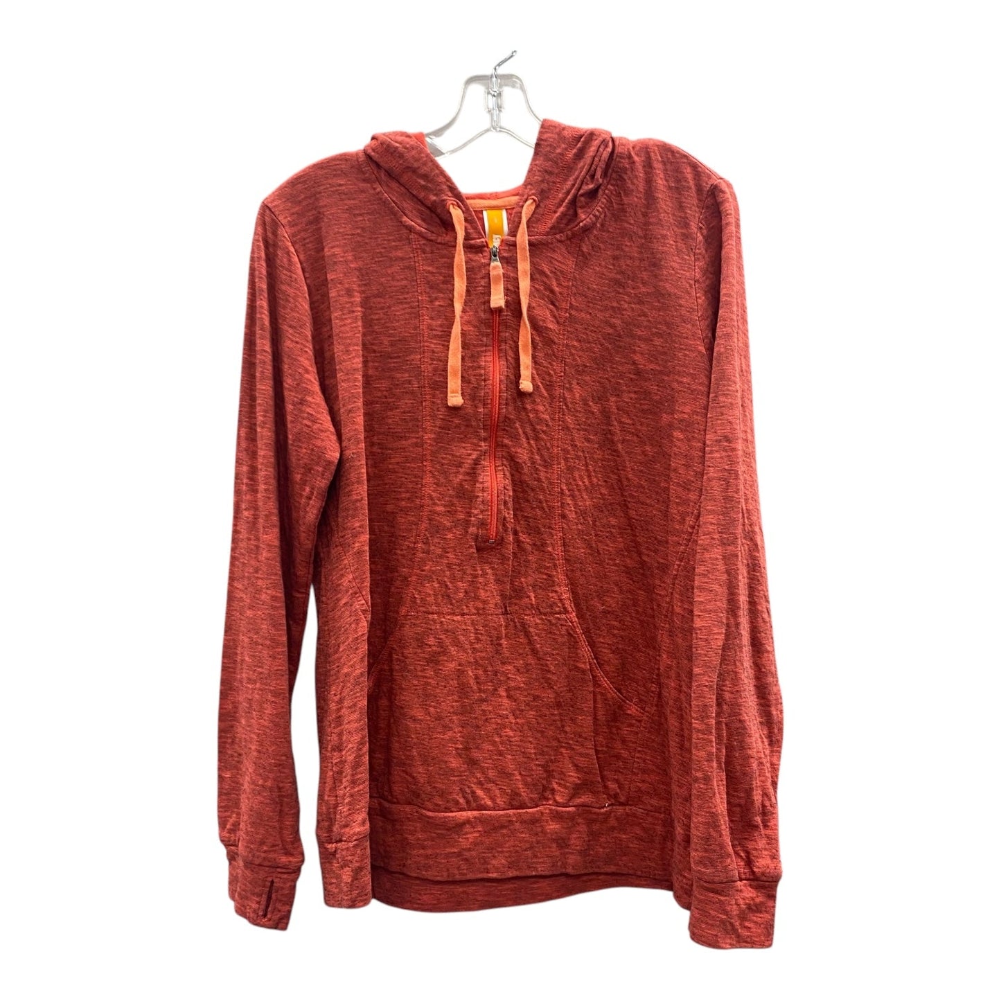 Athletic Sweatshirt Hoodie By Lucy In Red, Size:L