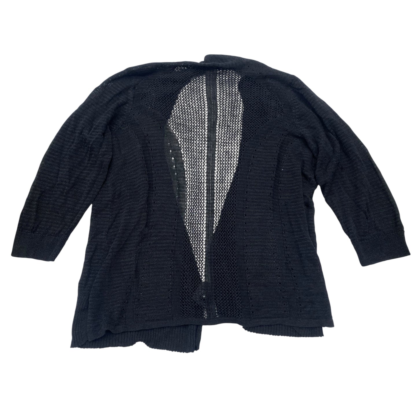 Sweater Cardigan By Alfani In Black, Size:1X