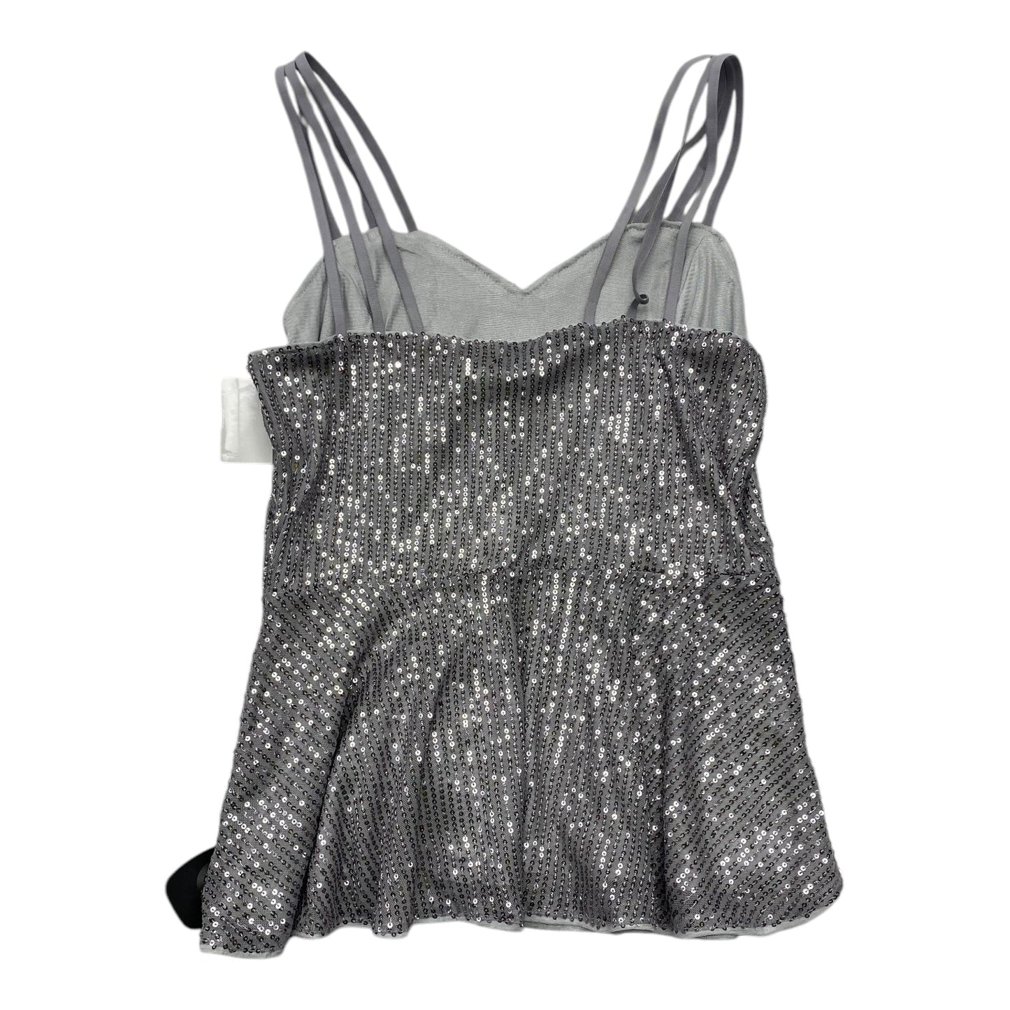 Top Sleeveless By Grace Karin In Silver, Size:M