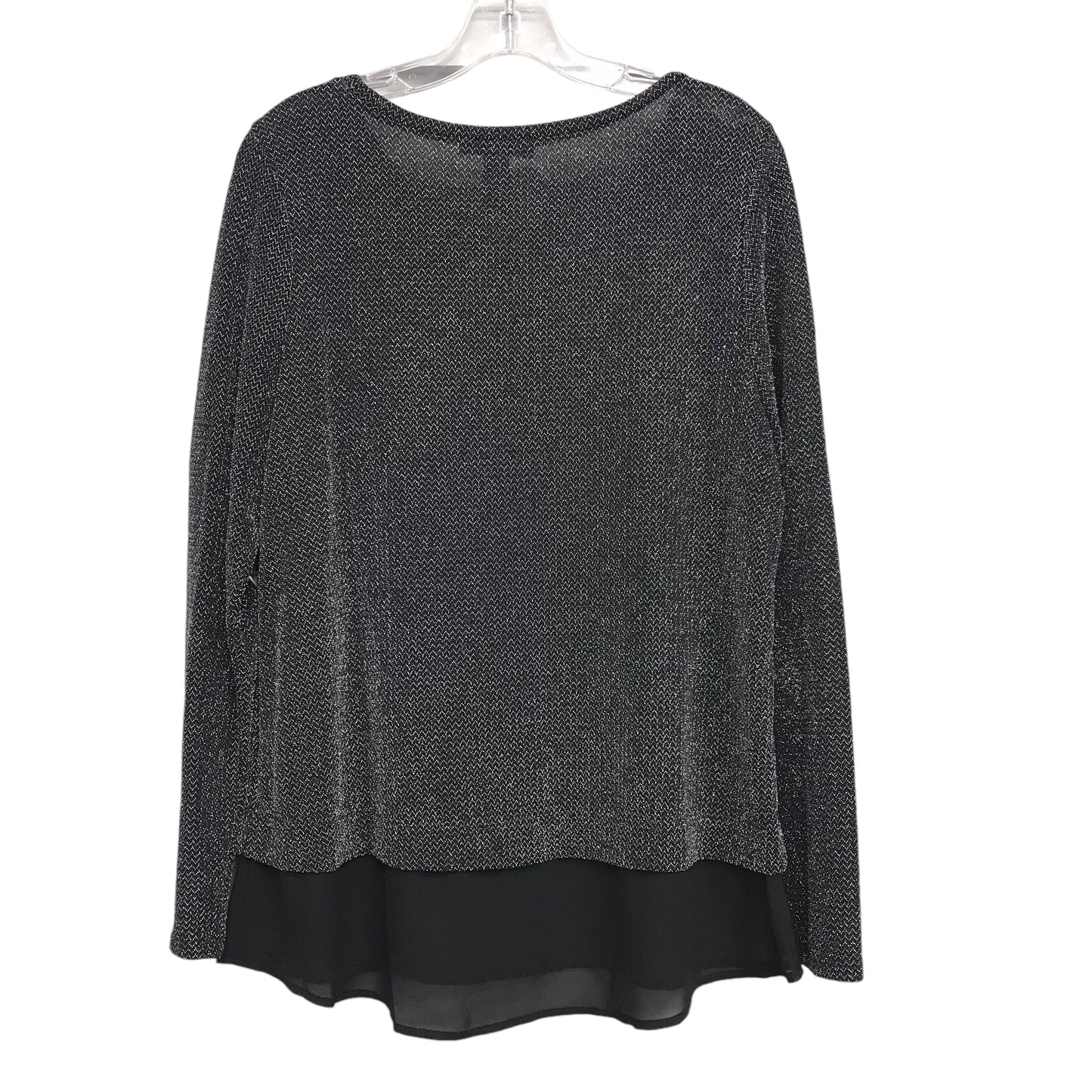 Top Ls By Inc In Black & Silver, Size:L