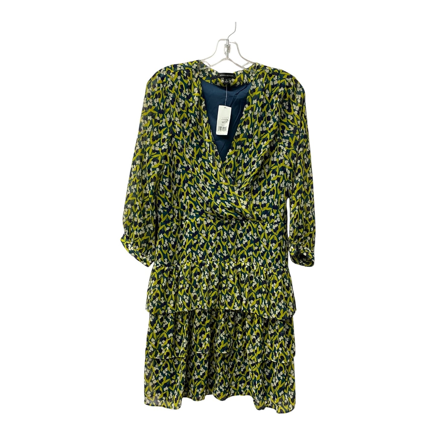 Dress Casual Midi By Banana Republic In Green, Size:L