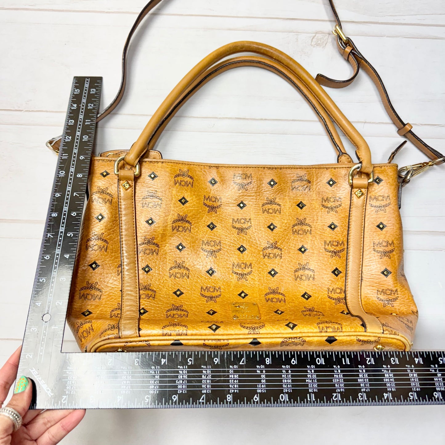 Handbag Luxury Designer By Mcm, Size: Large