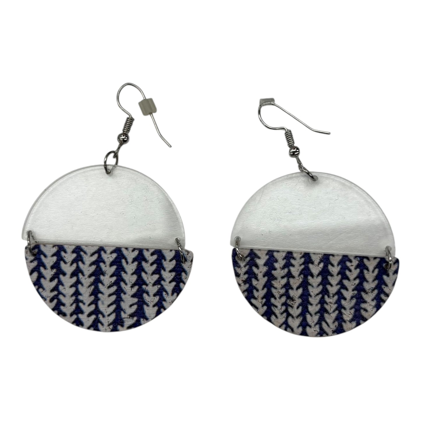 EARRINGS DANGLE/DROP by CLOTHES MENTOR In BLUE & WHITE
