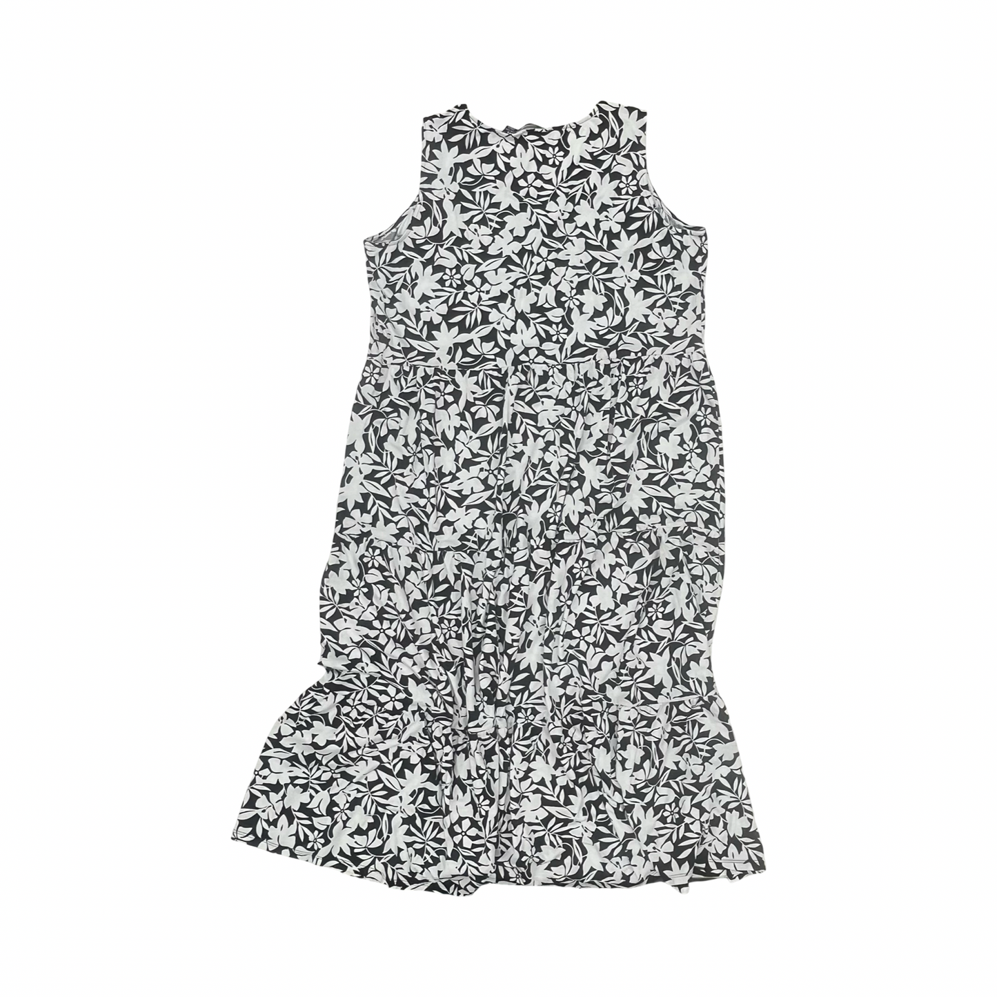Dress Casual Midi By Lands End In Black & White, Size:2X