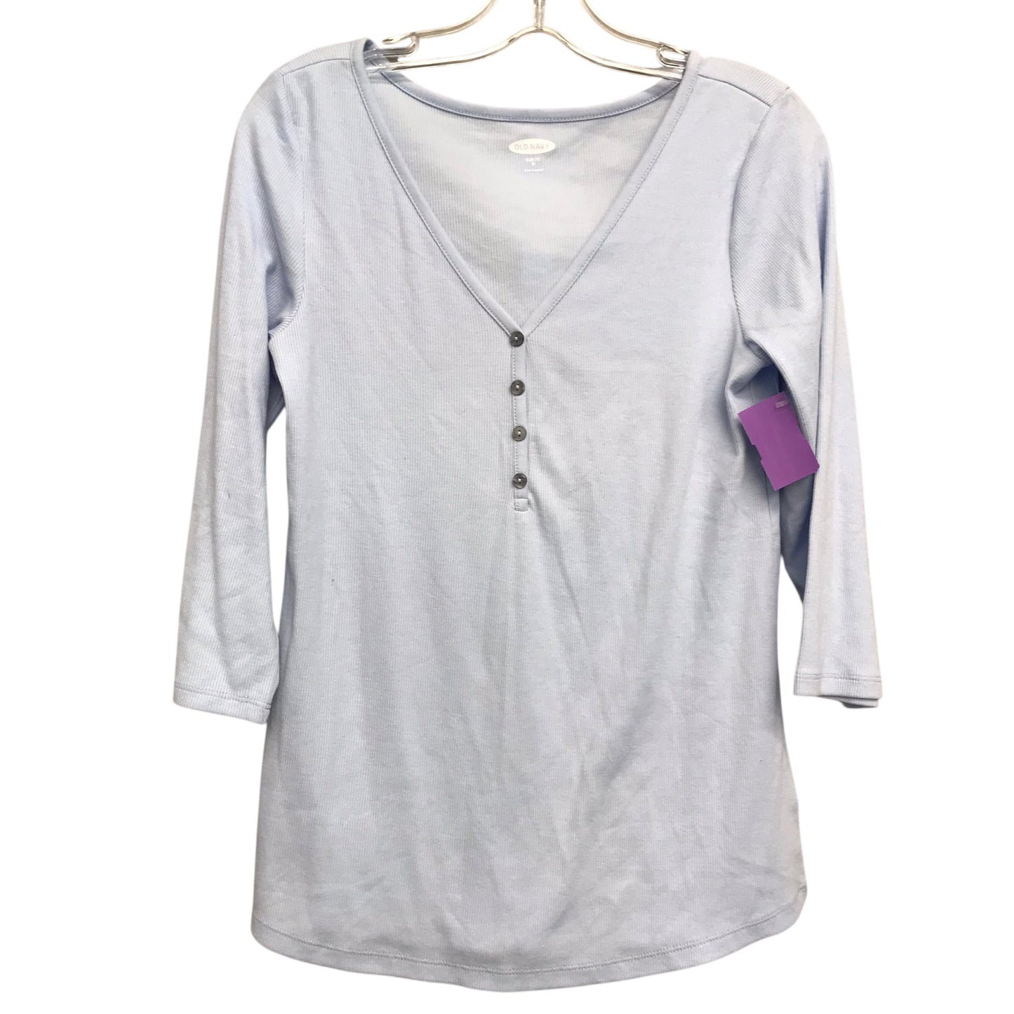 Top 3/4 Sleeve By Old Navy In Blue, Size:M