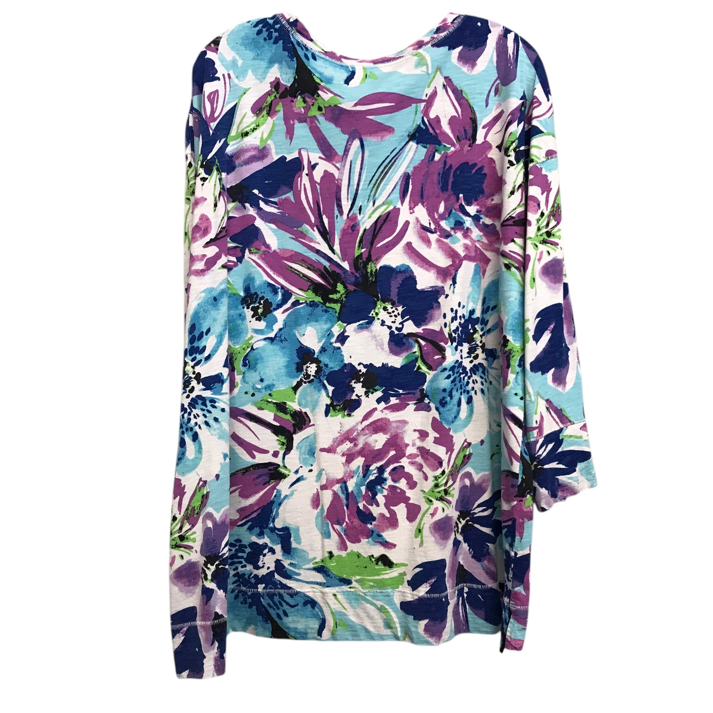 Top 3/4 Sleeve By West Bound In Multi, Size:2X