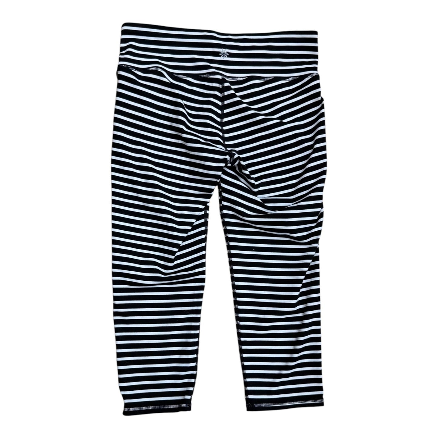 Athletic Leggings By Athleta In Striped Pattern, Size:M